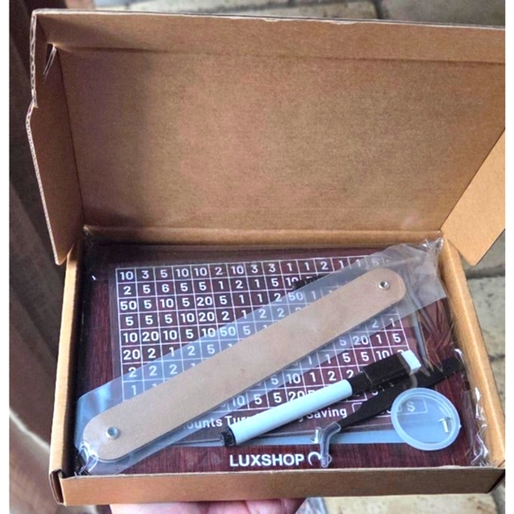 Money Saving Box 10,000 with Handle and Plastic Clear - 10000 Savings Challenge - Picture 8 of 9